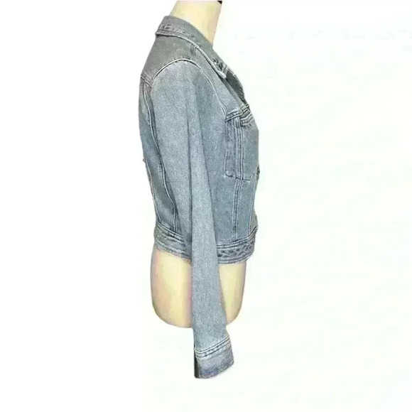 ABS by Allen Schwartz light washed with colorful stone jean jacket size small - Picture 3 of 15